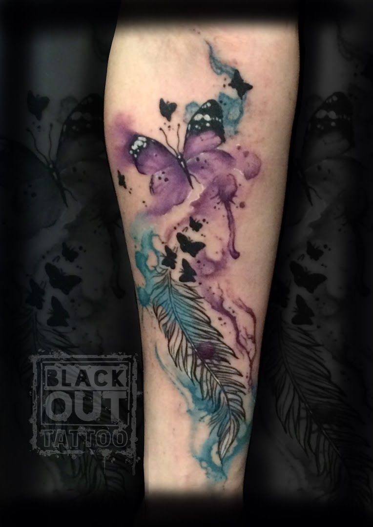 watercolor cover-up tattoo by jack, görlitz, germany