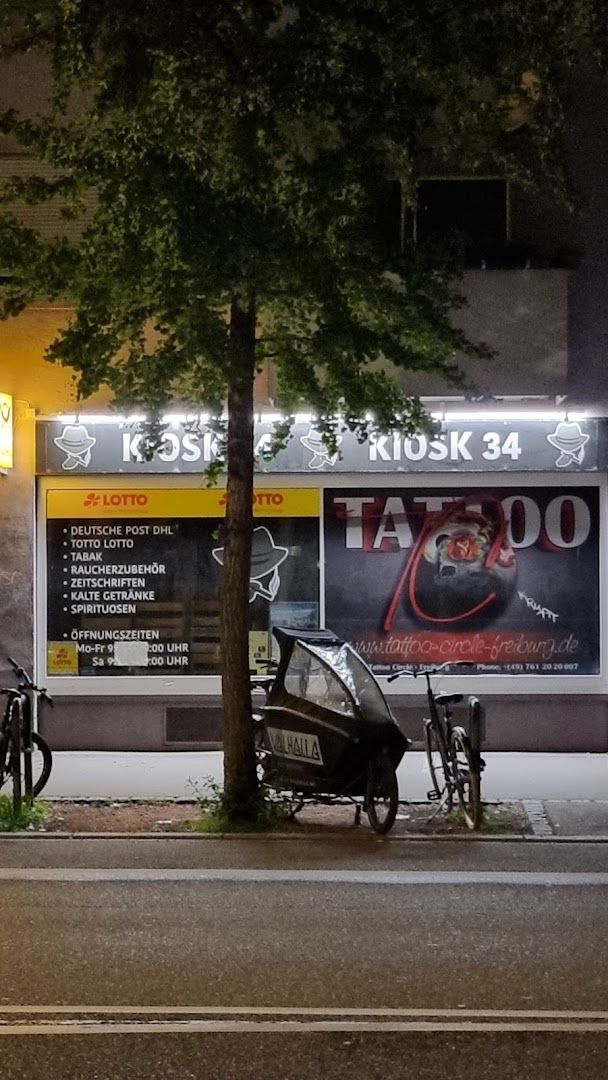 a bike parked on the side of a street