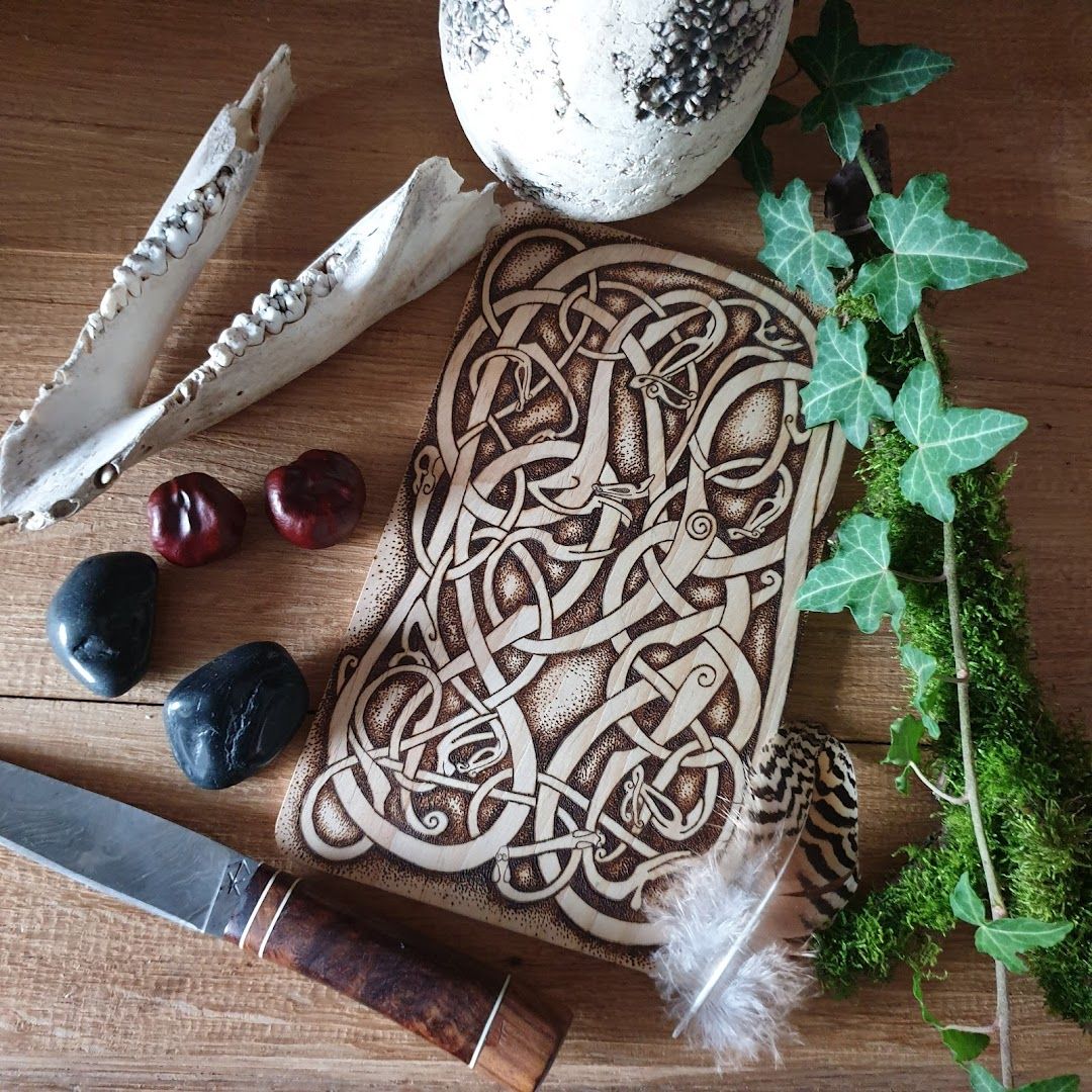 a knife and some other items on a table