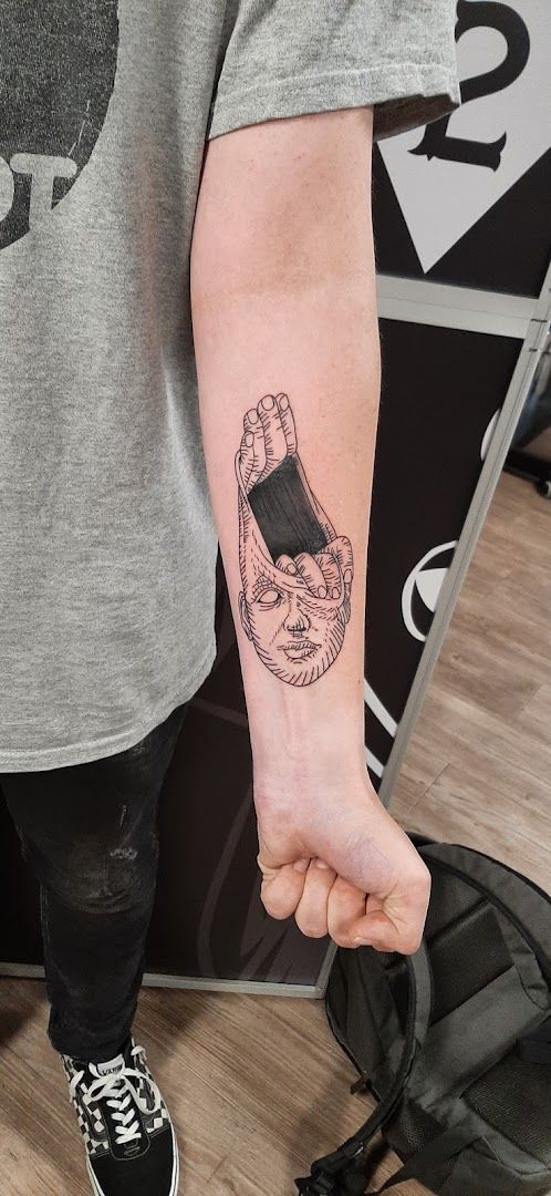 a man with a narben tattoo on his arm, kleve, germany