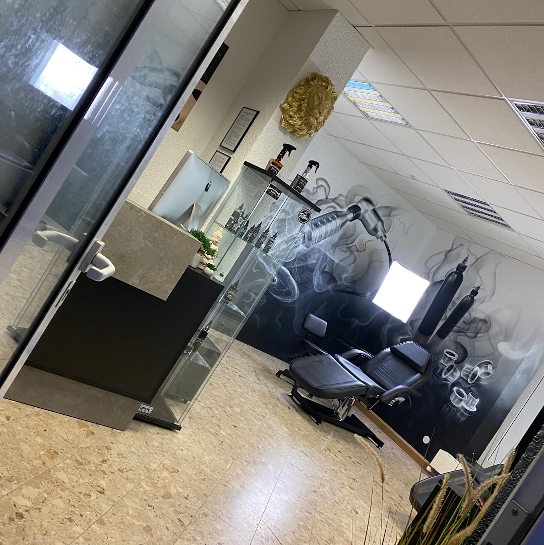 a large mirror in a room