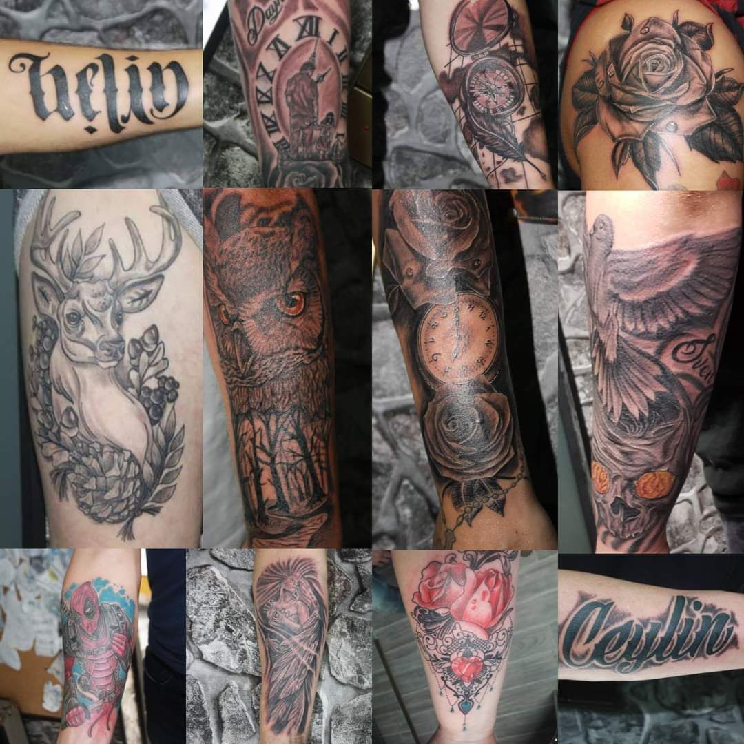 a collection of japanische tattoos in leipzigs, märkischer kreis, germany