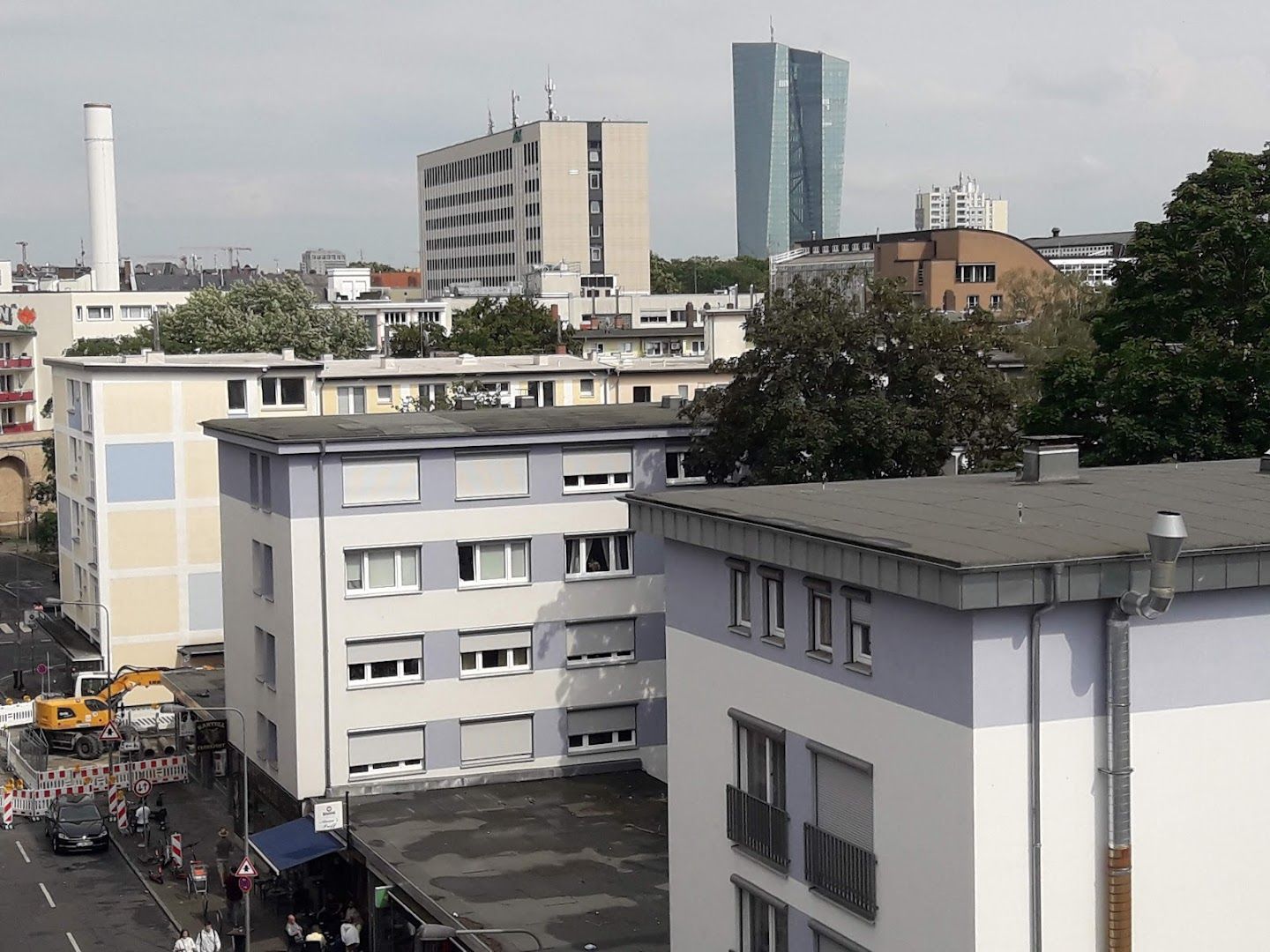 a view of a city from a high angle