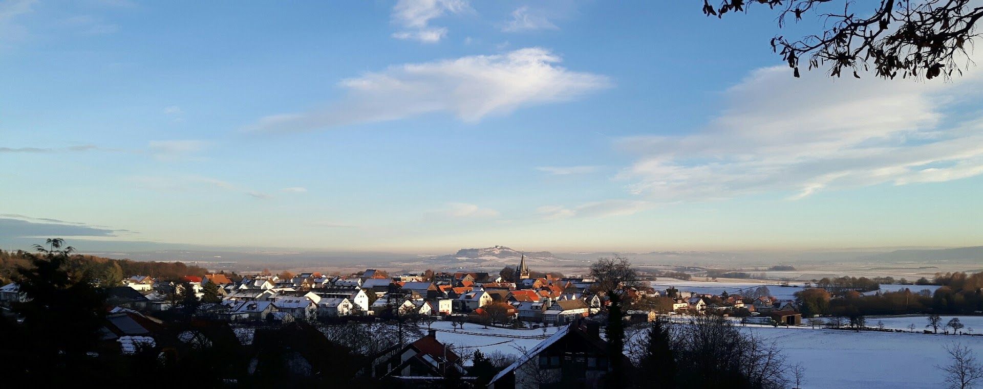 a view of a town in the distance