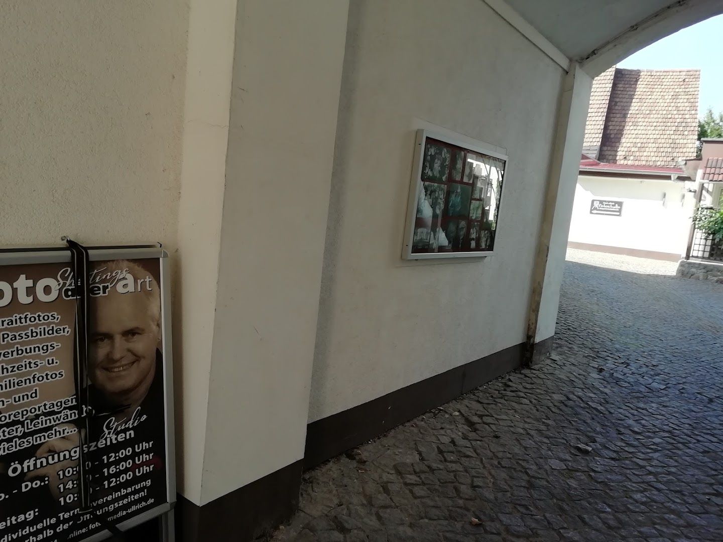 a sign on the side of a building