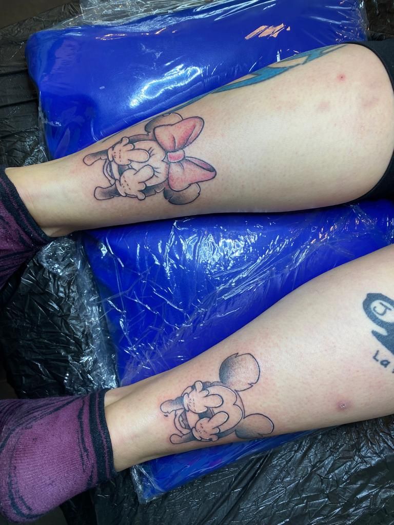two narben tattoos on the legs of a woman, osterholz, germany