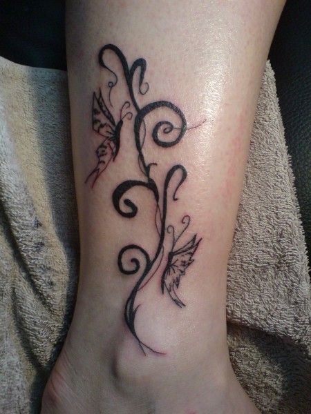 a narben tattoo design on the ankle, pinneberg, germany