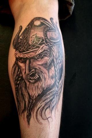 a man with a narben tattoo on his leg, oberbergischer, germany