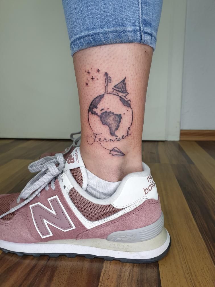 a narben tattoo on the ankle of a woman, ennepe-ruhr-kreis, germany