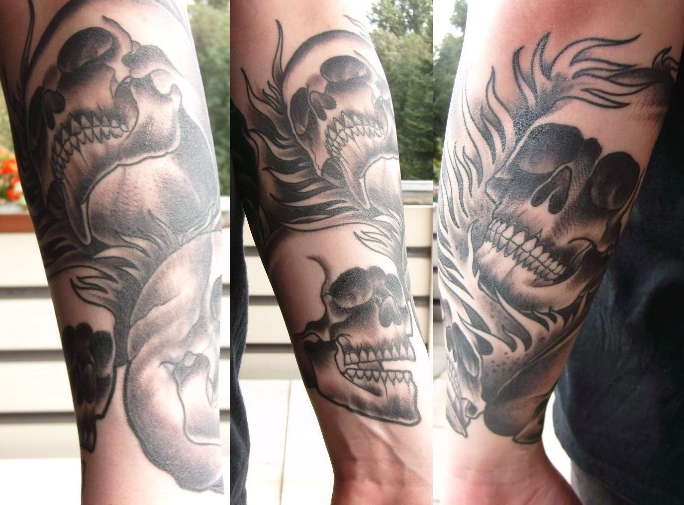 skull cover-up tattoo designs for men, bielefeld, germany