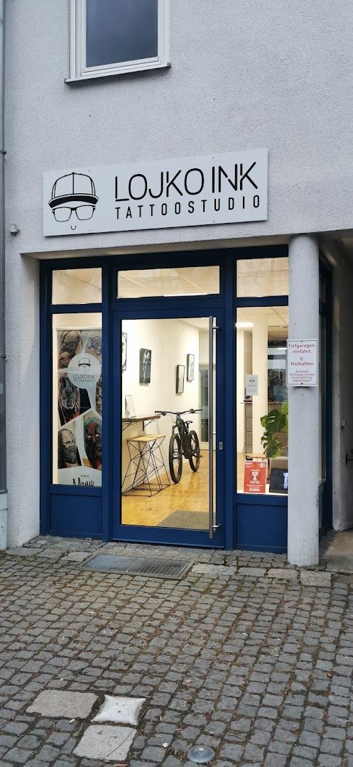 a building with a bike parked outside