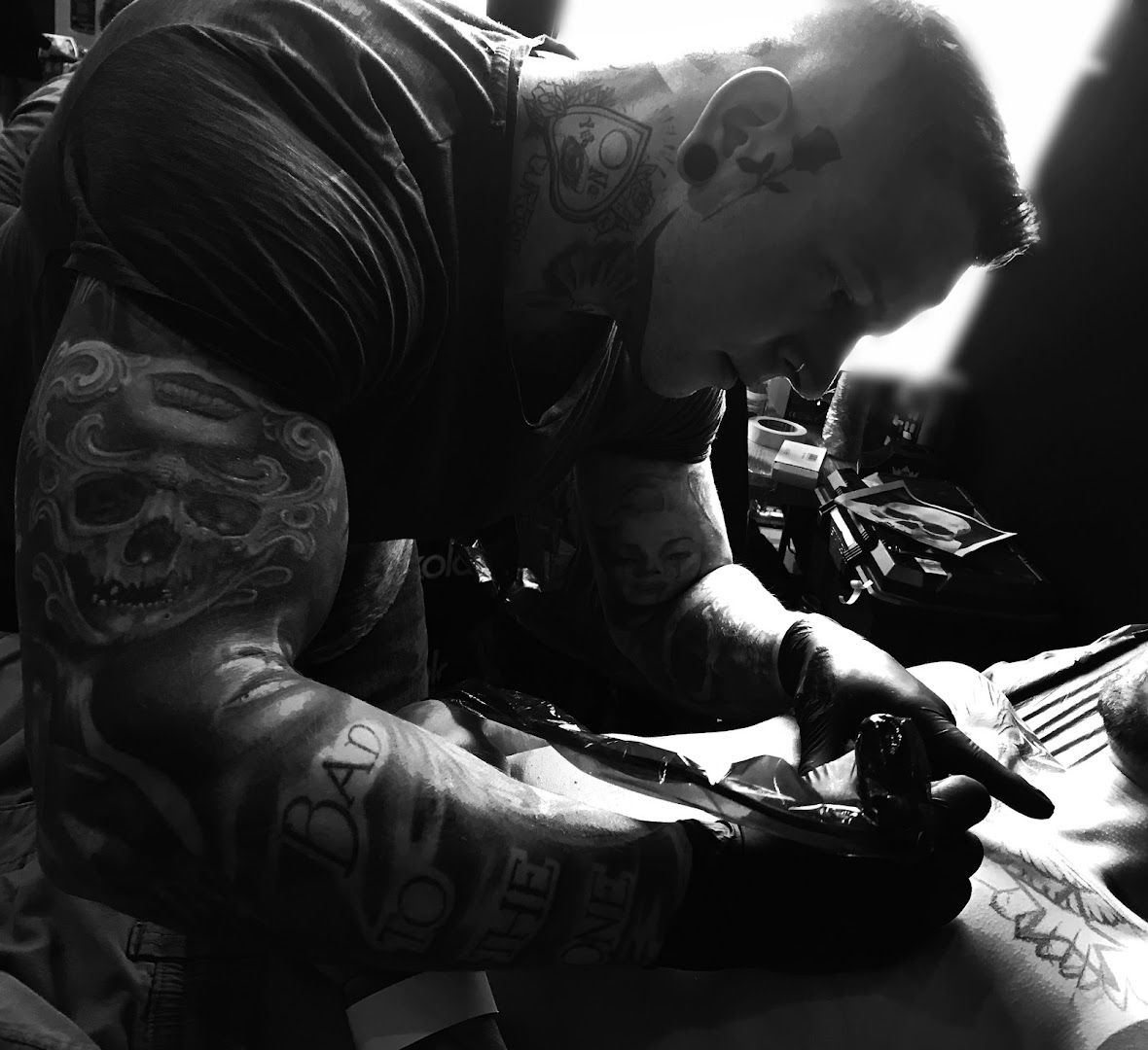 a man with narben tattoos on his arm, bergstraße, germany
