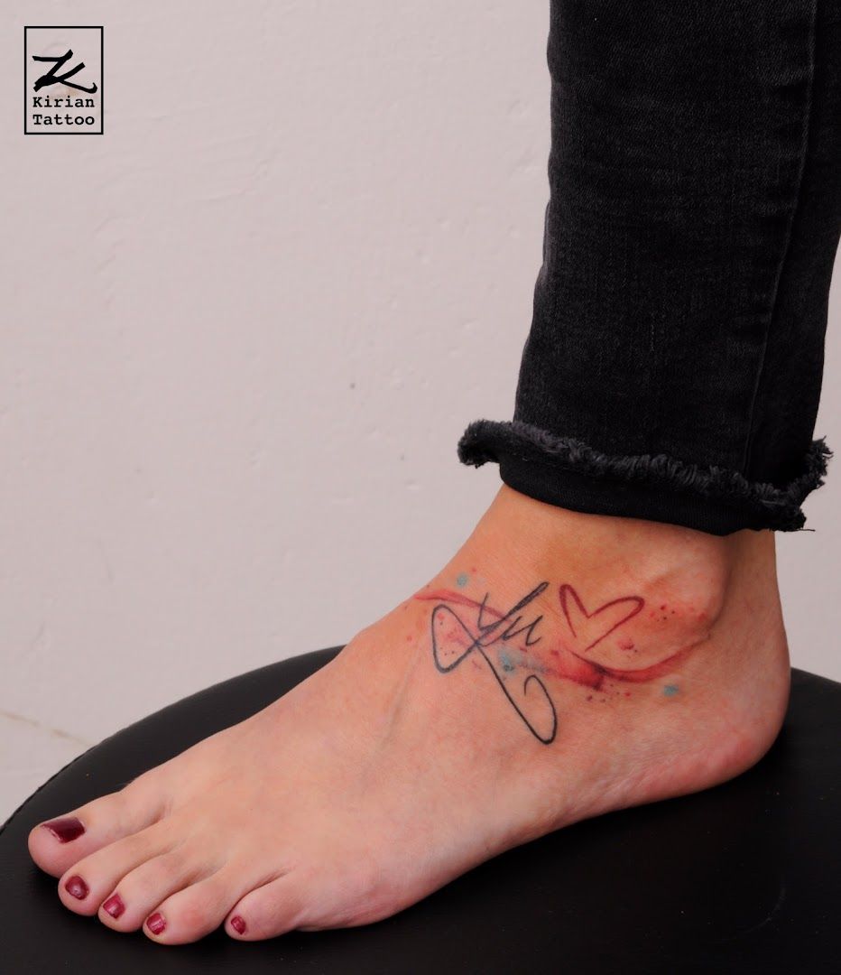 a woman's foot with a narben tattoo on it, dortmund, germany