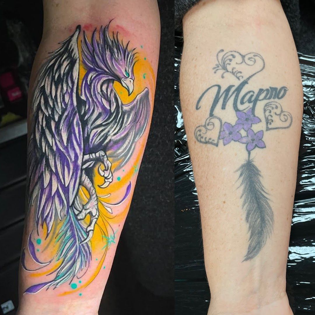 a couple of narben tattoos on their arms, cuxhaven, germany