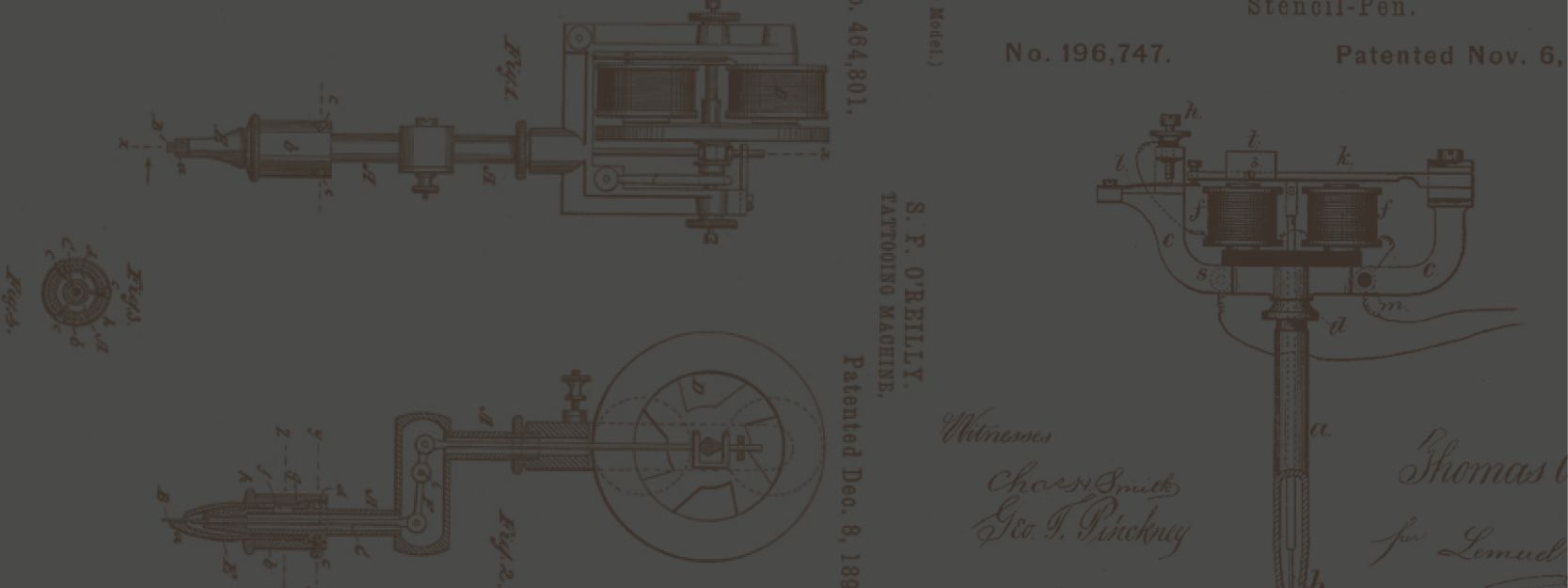 a drawing of a machine with a lot of drawings