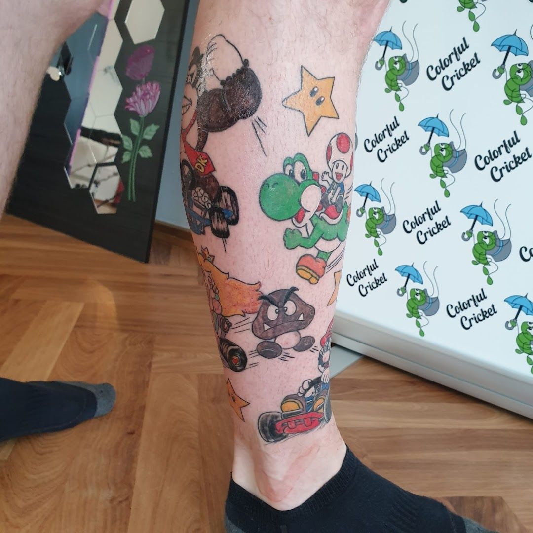 a man with a narben tattoo on his leg, rhön-grabfeld, germany