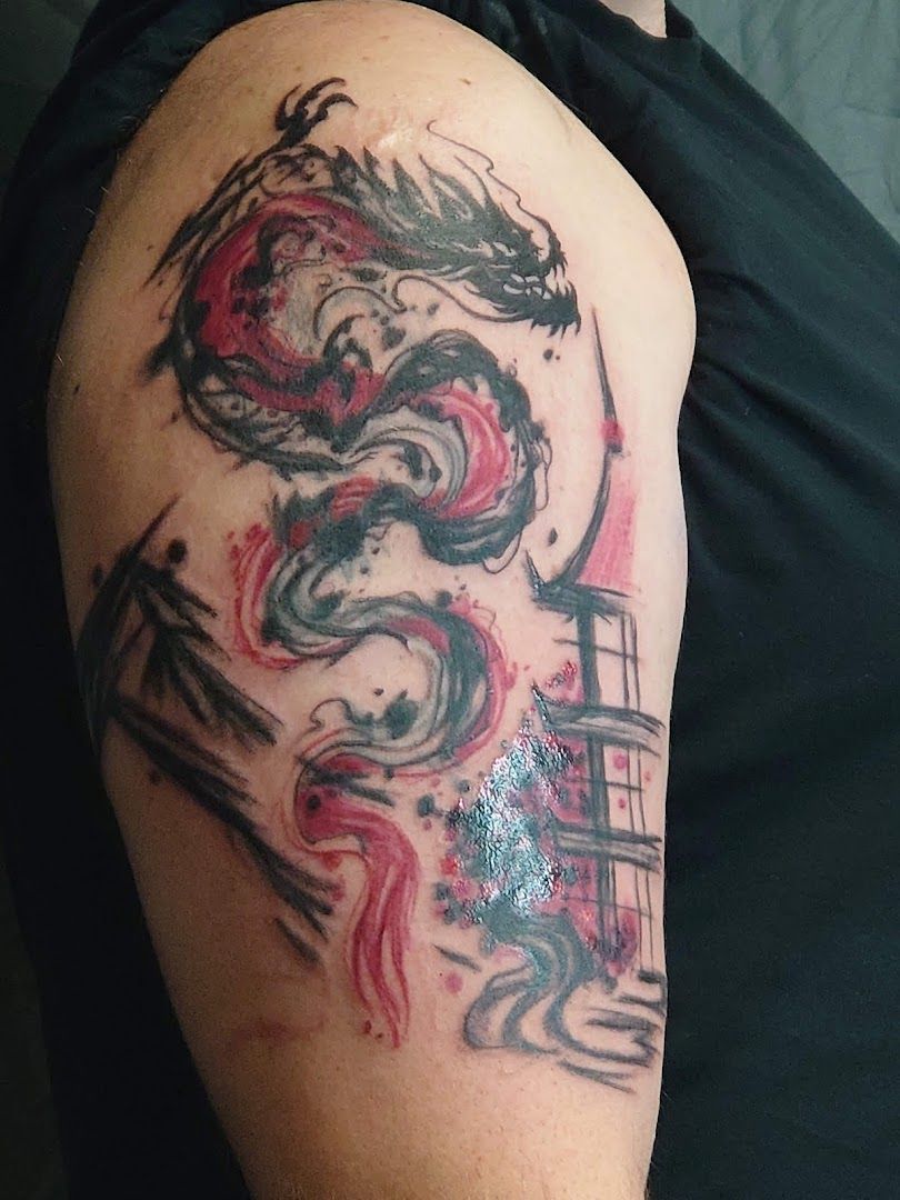 a man with a narben tattoo on his arm, bergstraße, germany