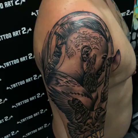 a man with a japanische tattoos in leipzig on his arm, delmenhorst, germany
