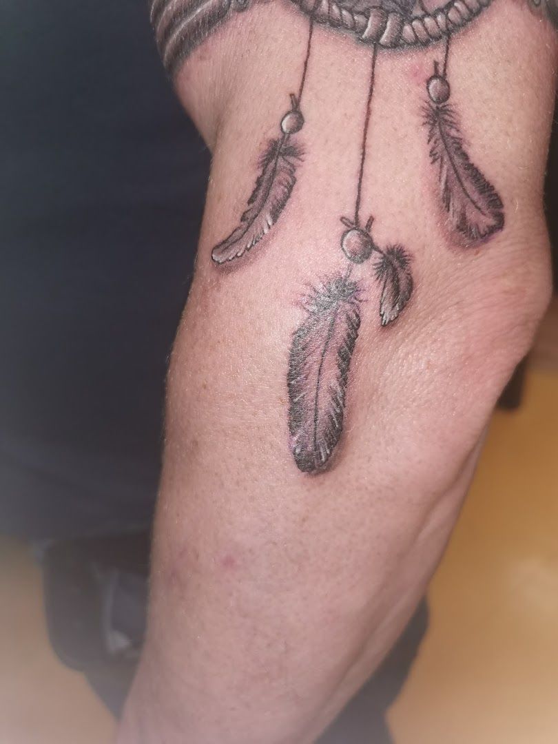 a man with a narben tattoo on his arm, vogelsbergkreis, germany