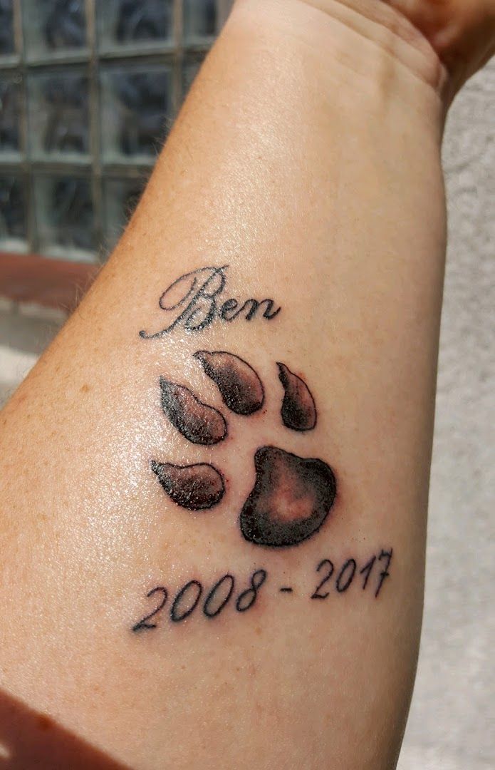 a narben tattoo with a paw on it, kreisfreie stadt bottrop, germany