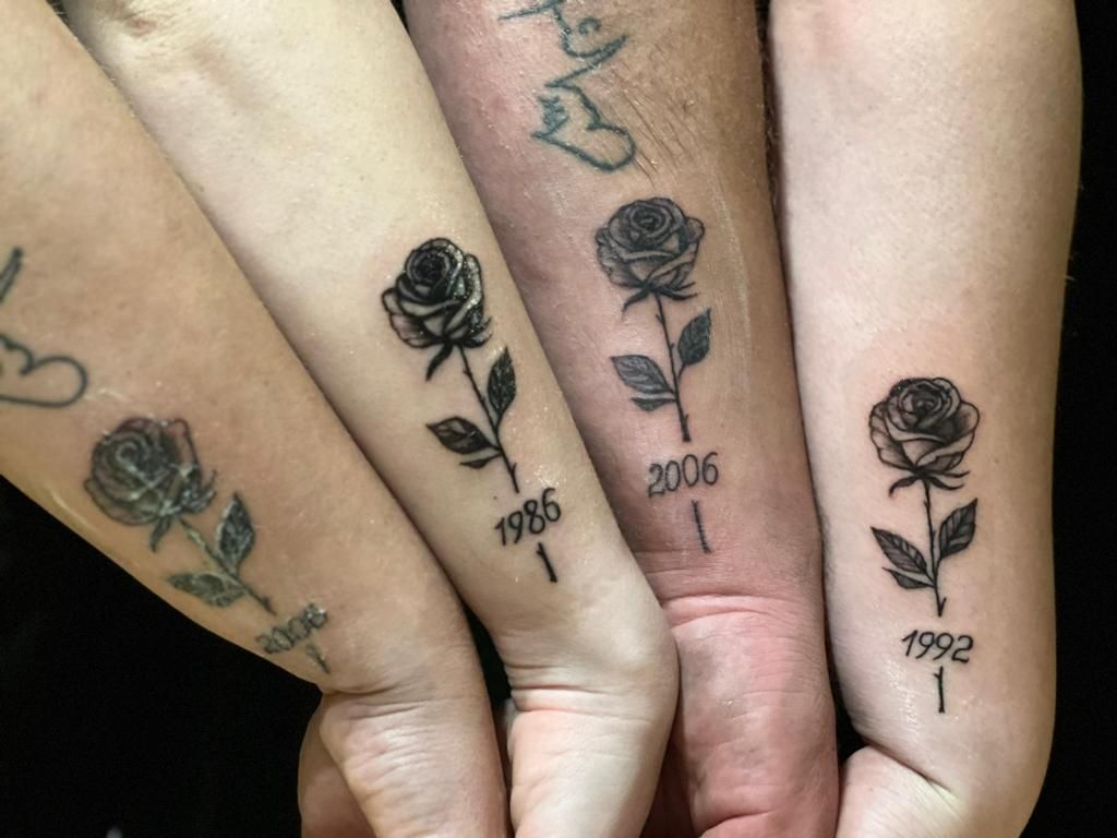 two people with narben tattoos on their hands, neunkirchen, germany