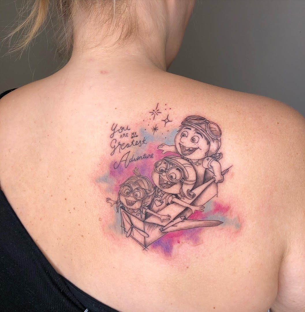 a woman with a narben tattoo on her back, stuttgart, germany