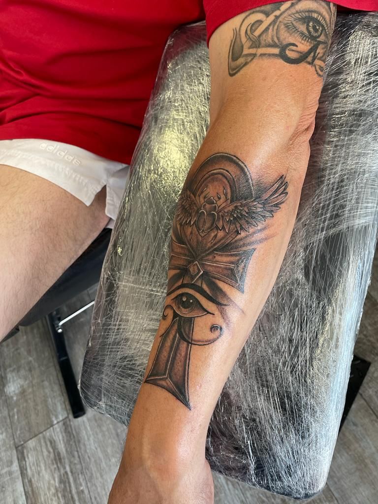 a man with a narben tattoo on his arm, merzig-wadern, germany