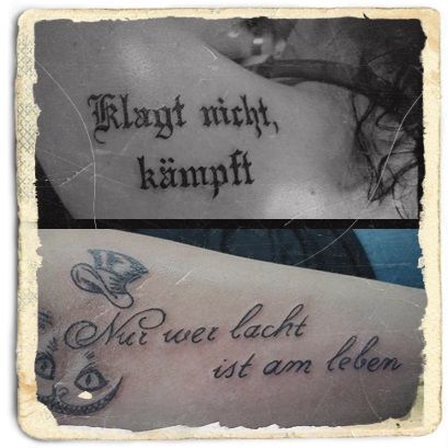 a narben tattoo with the words'love is in the air ', märkischer kreis, germany