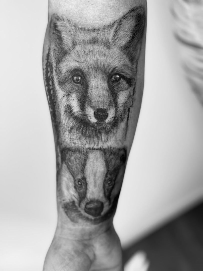 a man with a japanische tattoos in leipzig on his leg, alzey-worms, germany