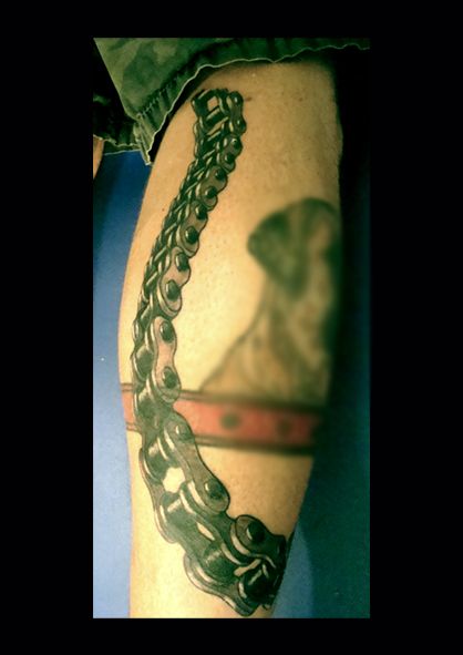 a cover-up tattoo with a chain on it, rhein-sieg-kreis, germany