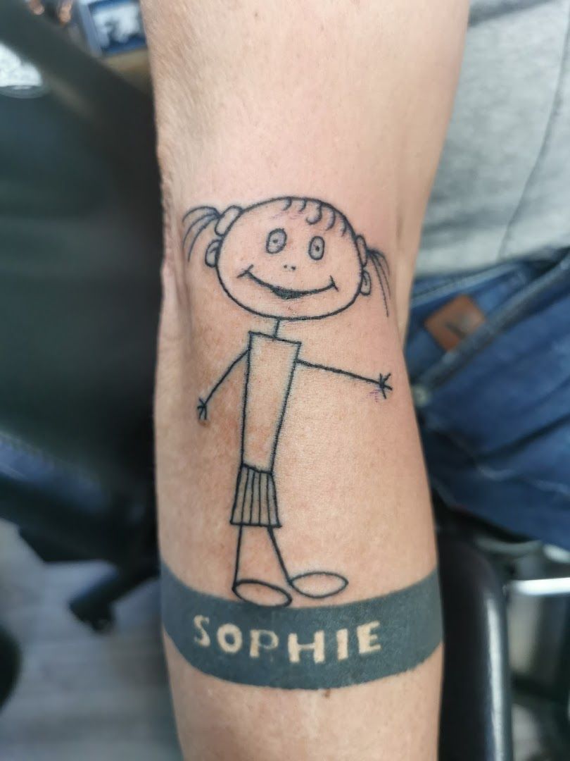 a narben tattoo of a person with a name on it, nürnberger land, germany