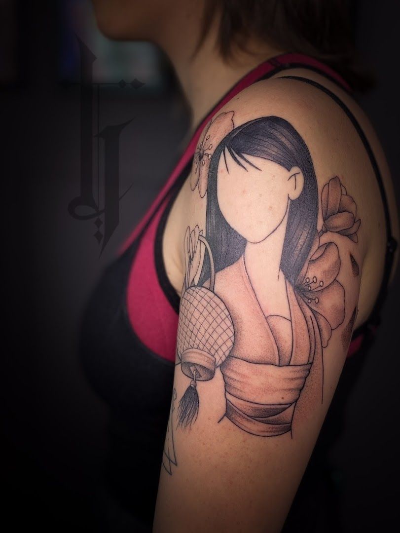 a woman with a narben tattoo on her arm, schwalm-eder-kreis, germany