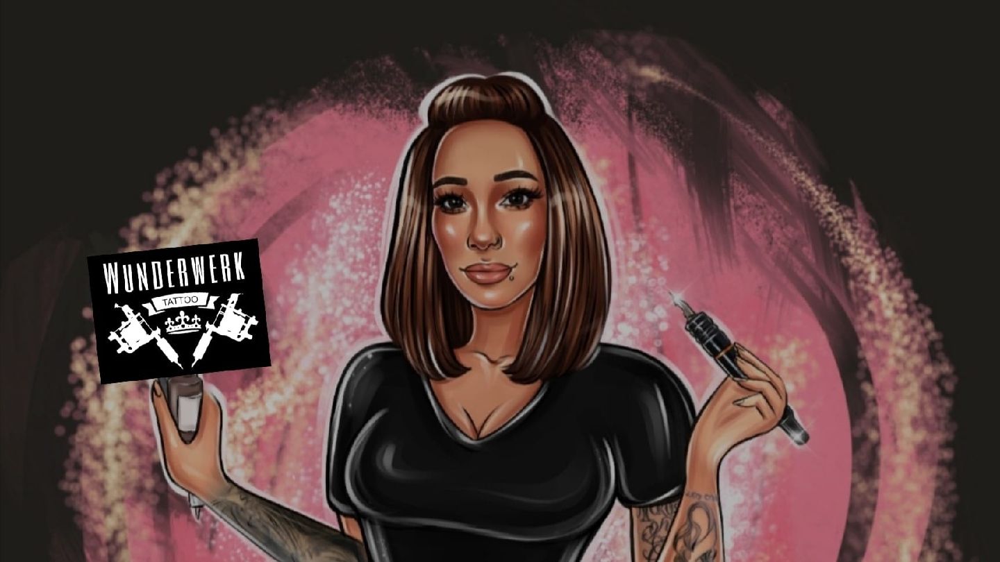 a cartoon of a woman holding a sign