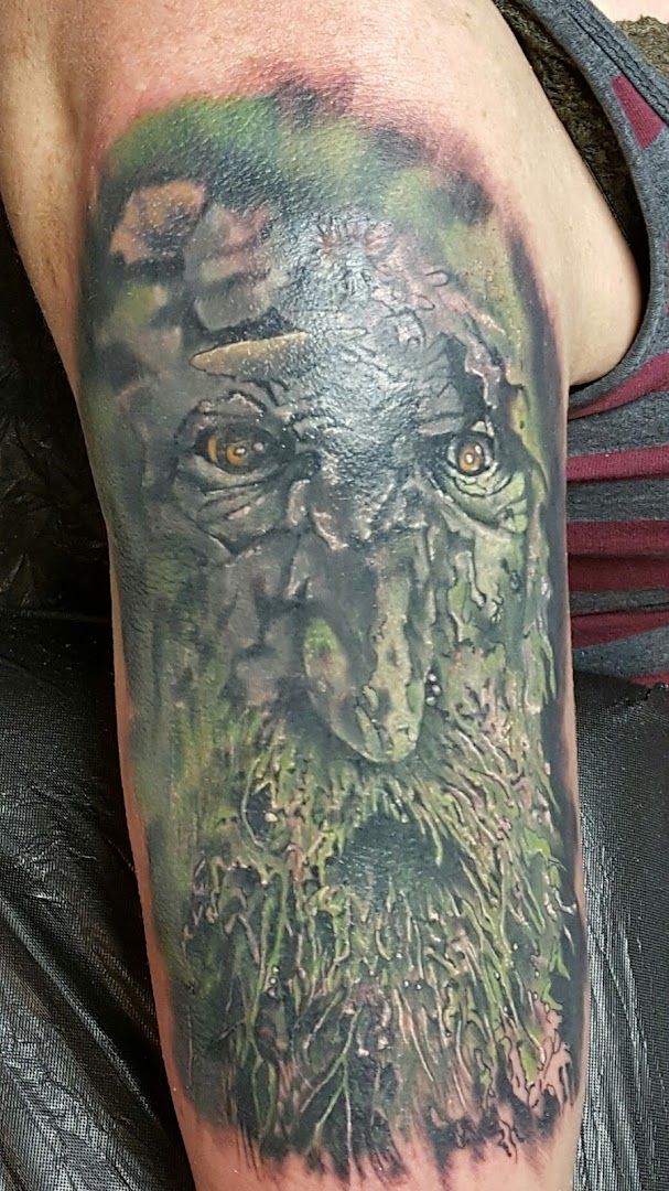 a man with a narben tattoo on his arm, rotenburg (wümme), germany