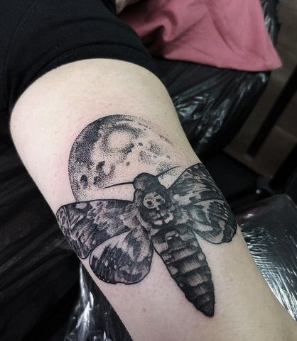 a narben tattoo of a butterfly on the arm, bodenseekreis, germany