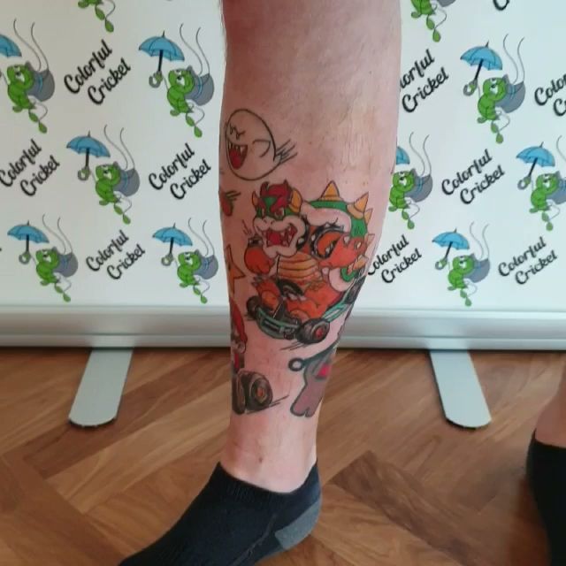 a man with a narben tattoo on his leg, rhön-grabfeld, germany