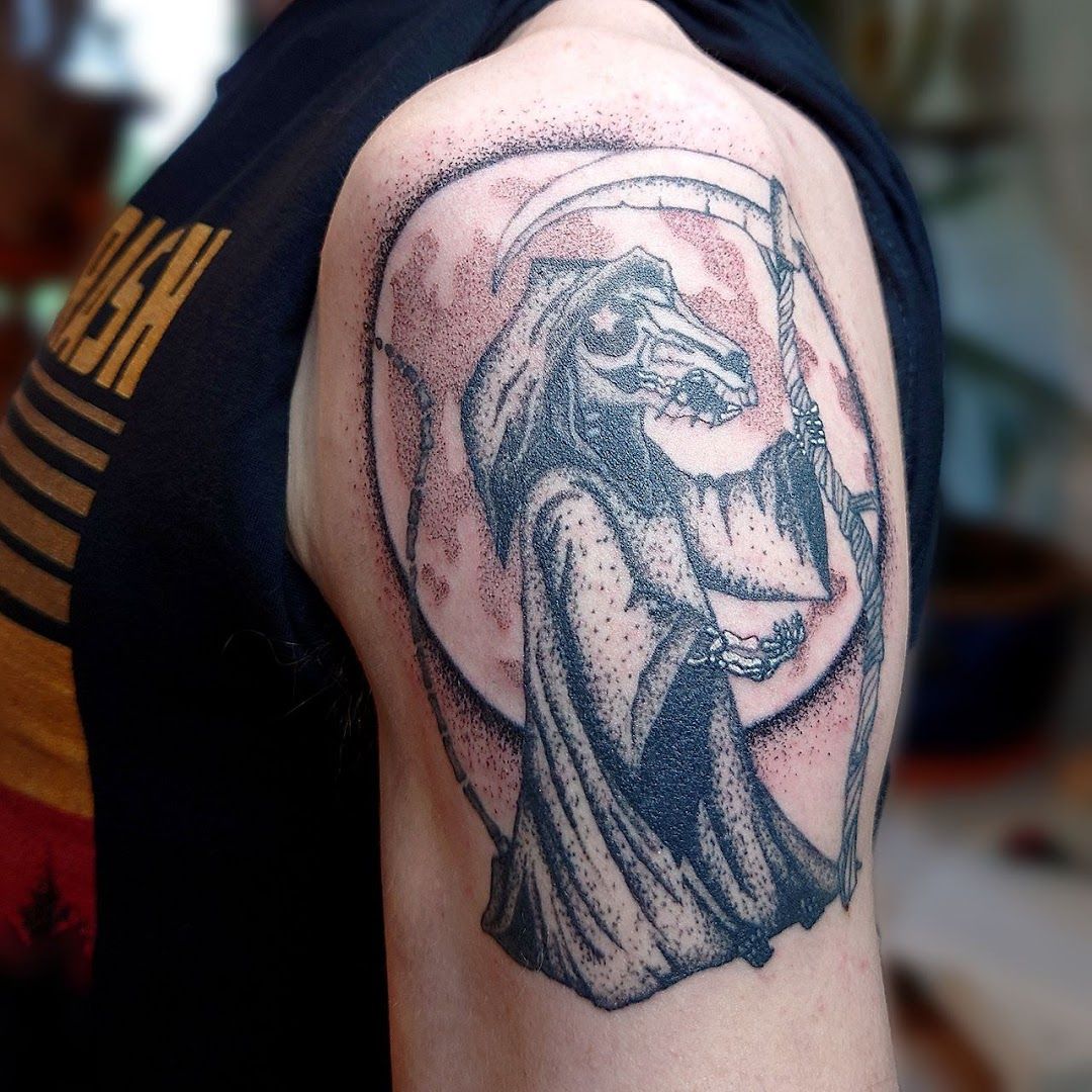 a cover-up tattoo of a lion on the arm, neuburg-schrobenhausen, germany