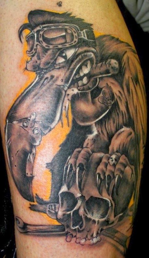 a cover-up tattoo of a horse and rider, barnim, germany