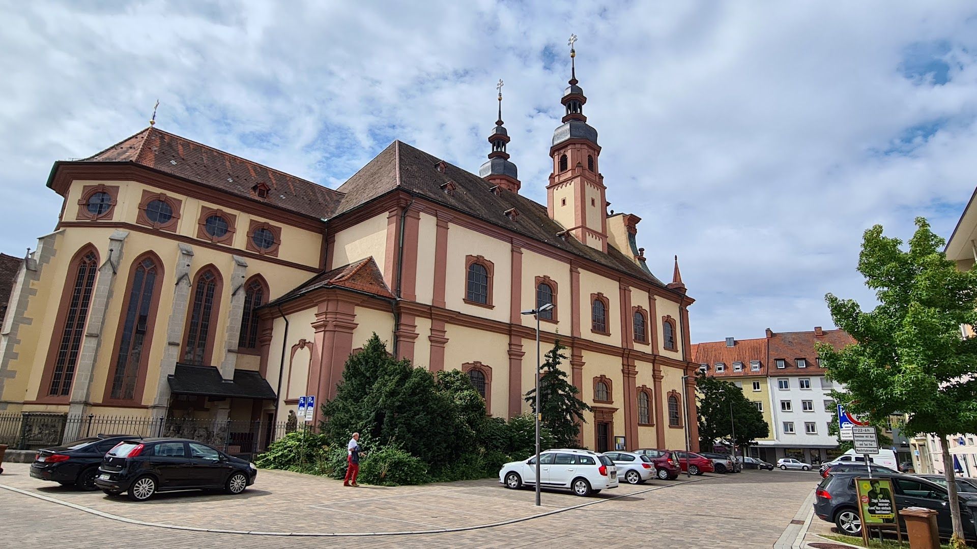 a church with a clock tower