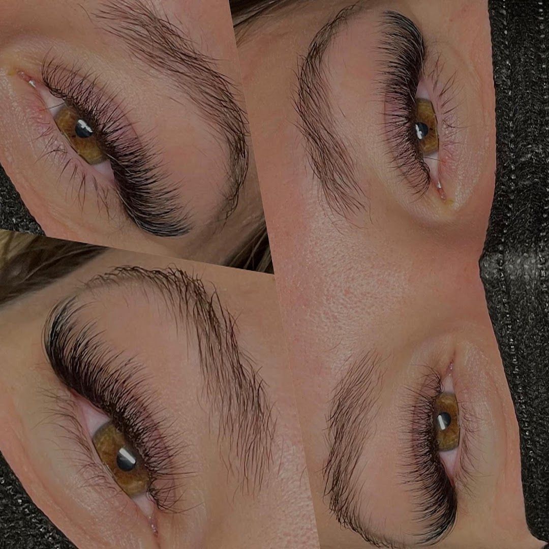a woman with long eyelashes and long lashes