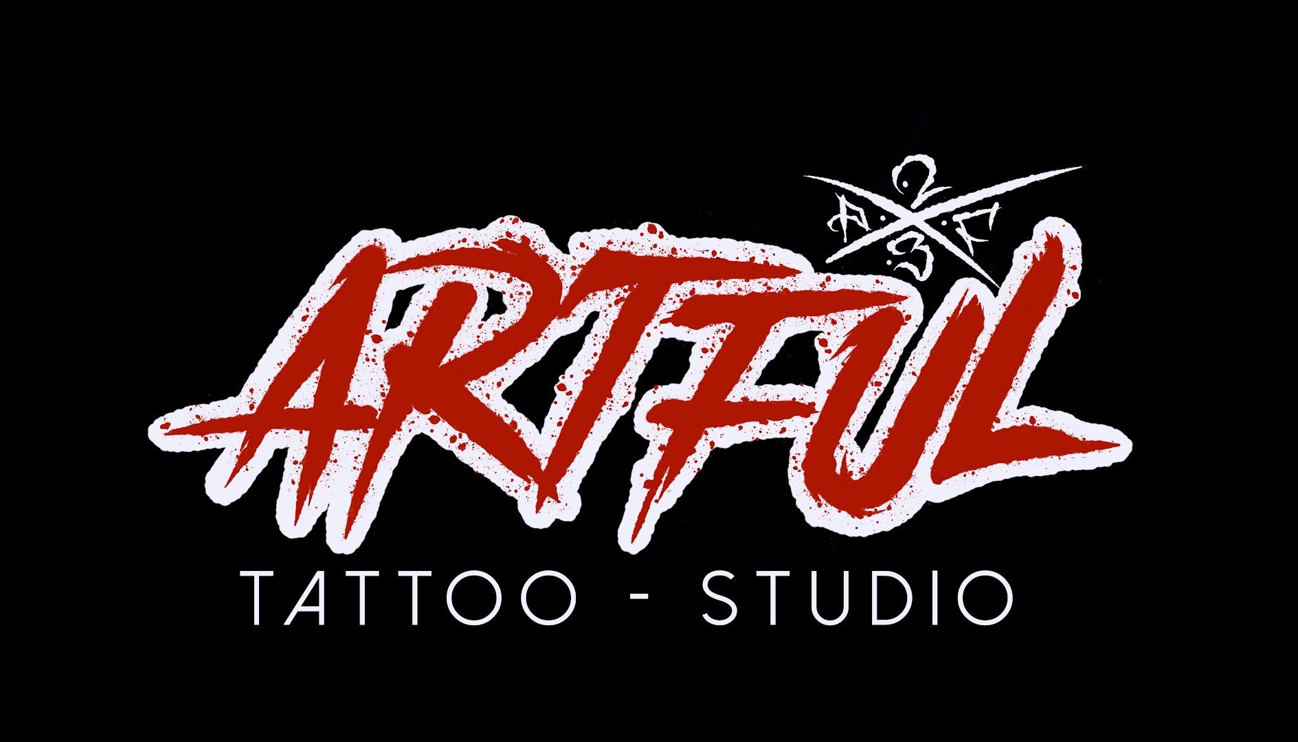 the logo for the cover-up tattoo studio, kassel, germany