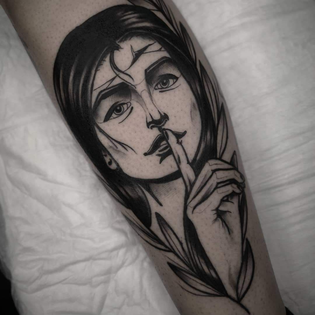 a woman with a cigarette cover-up tattoo on her arm, wuppertal, germany