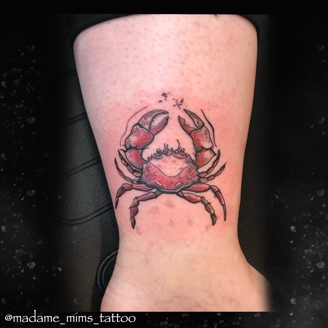 crab narben tattoo by adam, schleswig-flensburg, germany