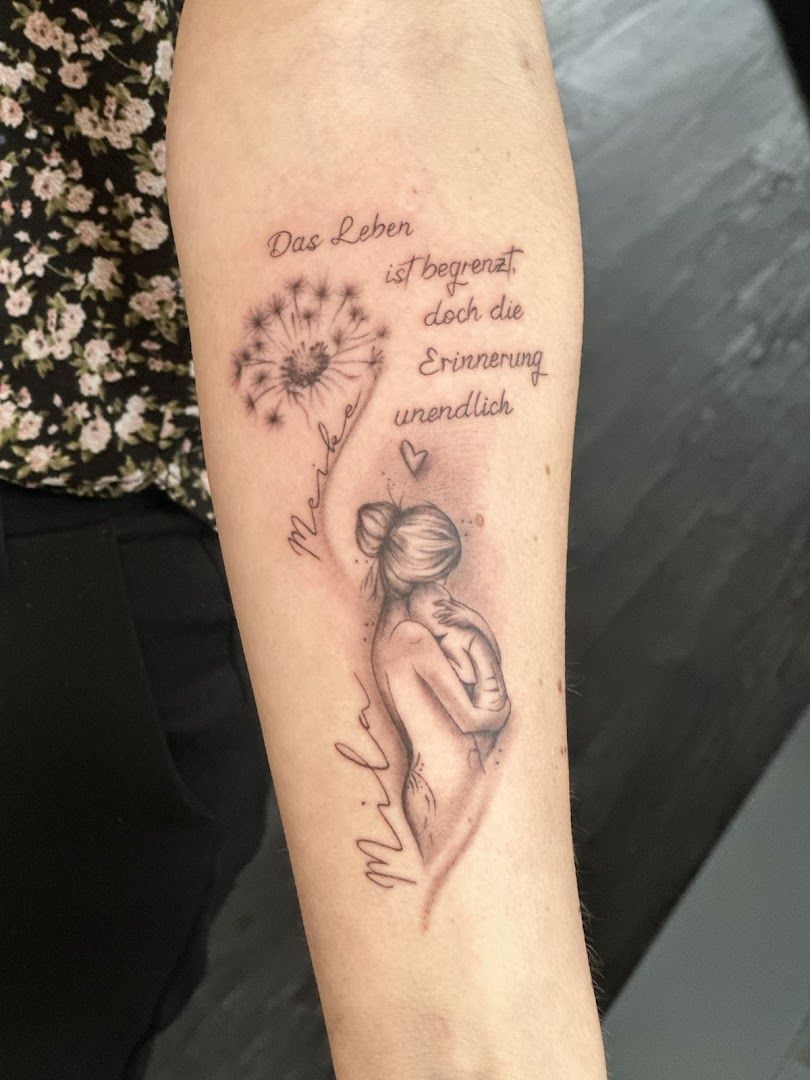 a narben tattoo with a quote on it, südwestpfalz, germany