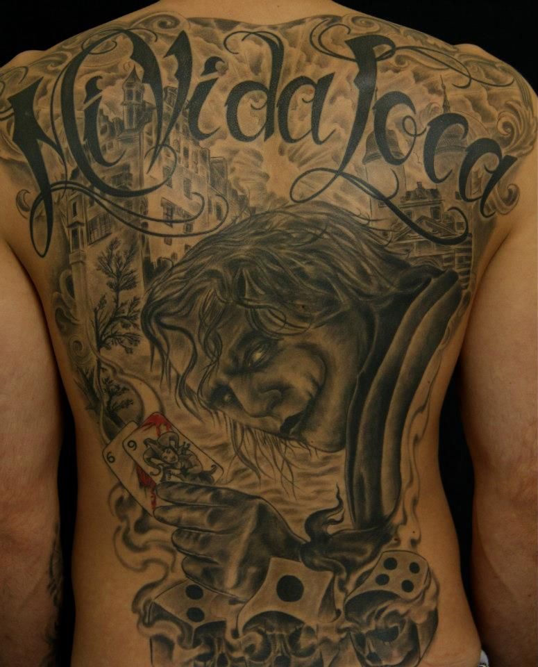 a man with a japanische tattoos in leipzig on his back, rhein-neckar-kreis, germany