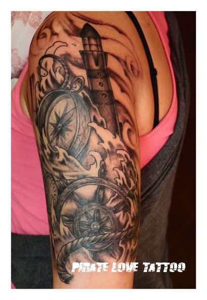 a woman with a blackwork tattoo on her arm, reutlingen, germany