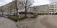the parking area at the corner of the street