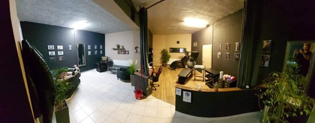a room with a desk and a chair