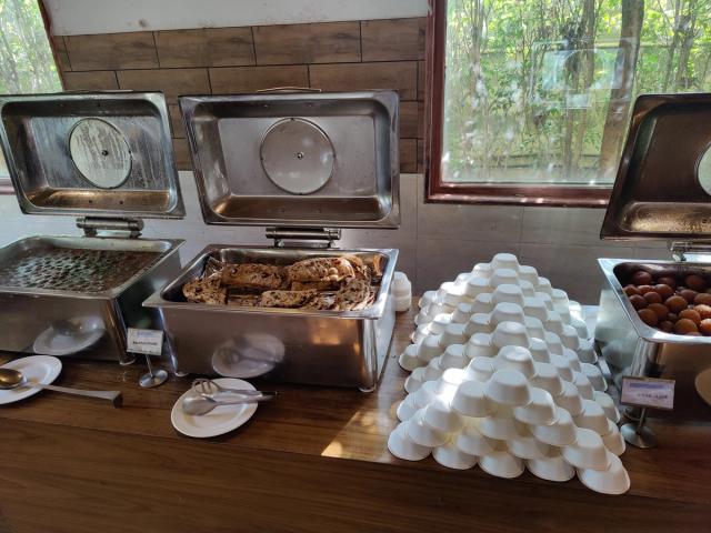 Dessert counter at the corporate lunch buffet — corporate outing venue near Delhi with all meals included