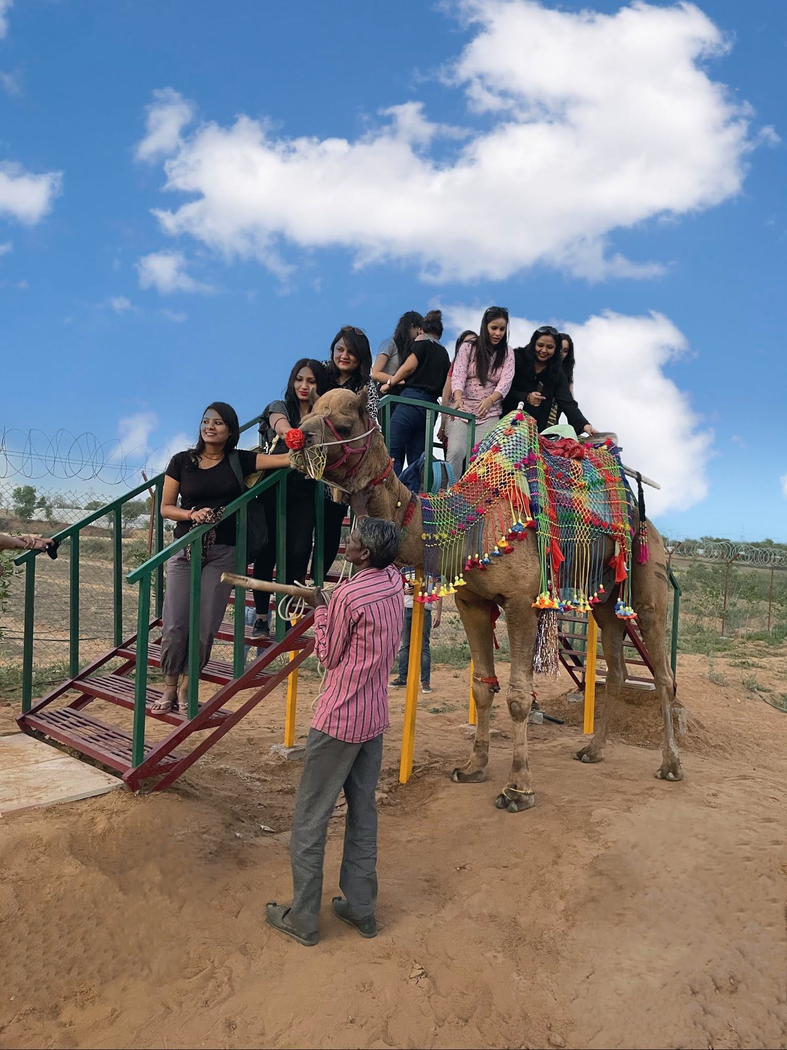 Camel ride at the outing